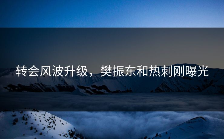 转会风波升级，樊振东和热刺刚曝光