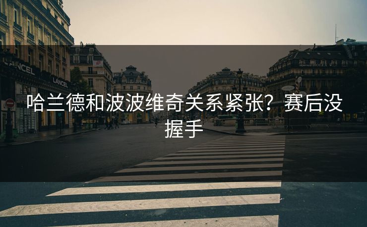 哈兰德和波波维奇关系紧张?赛后没握手 哈兰德和波波维奇关系紧张?赛后没握手