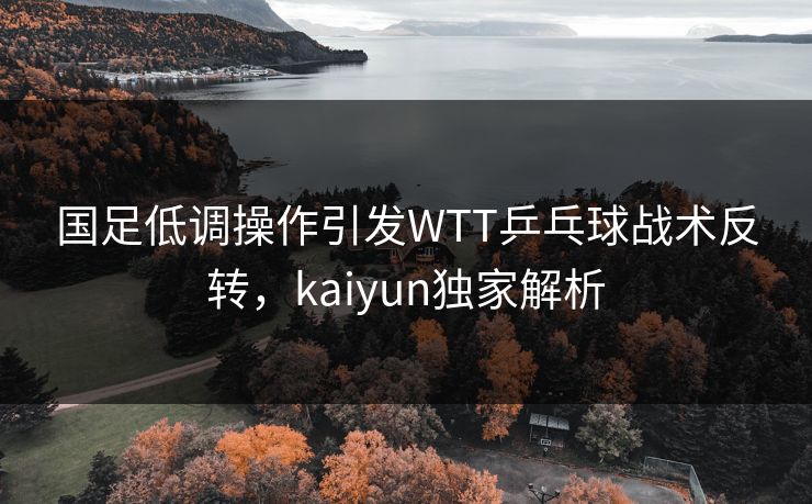 国足低调操作引发WTT乒乓球战术反转,kaiyun独家解析 国足低调操作引发WTT乒乓球战术反转,kaiyun独家解析